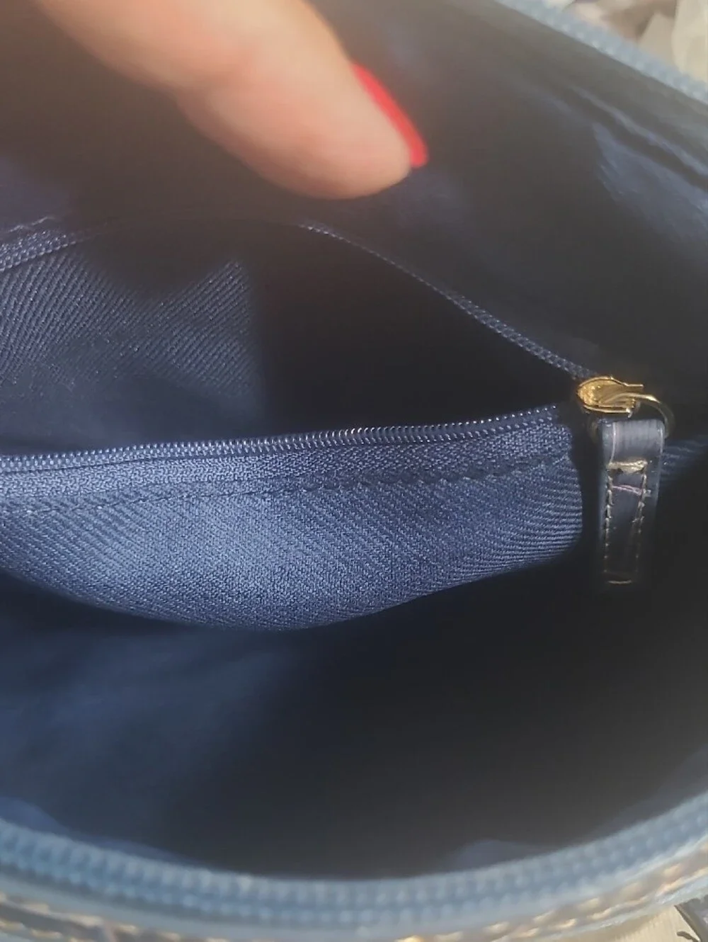 Liz Claiborne Vintage Blue Monogram Shoulder Bag